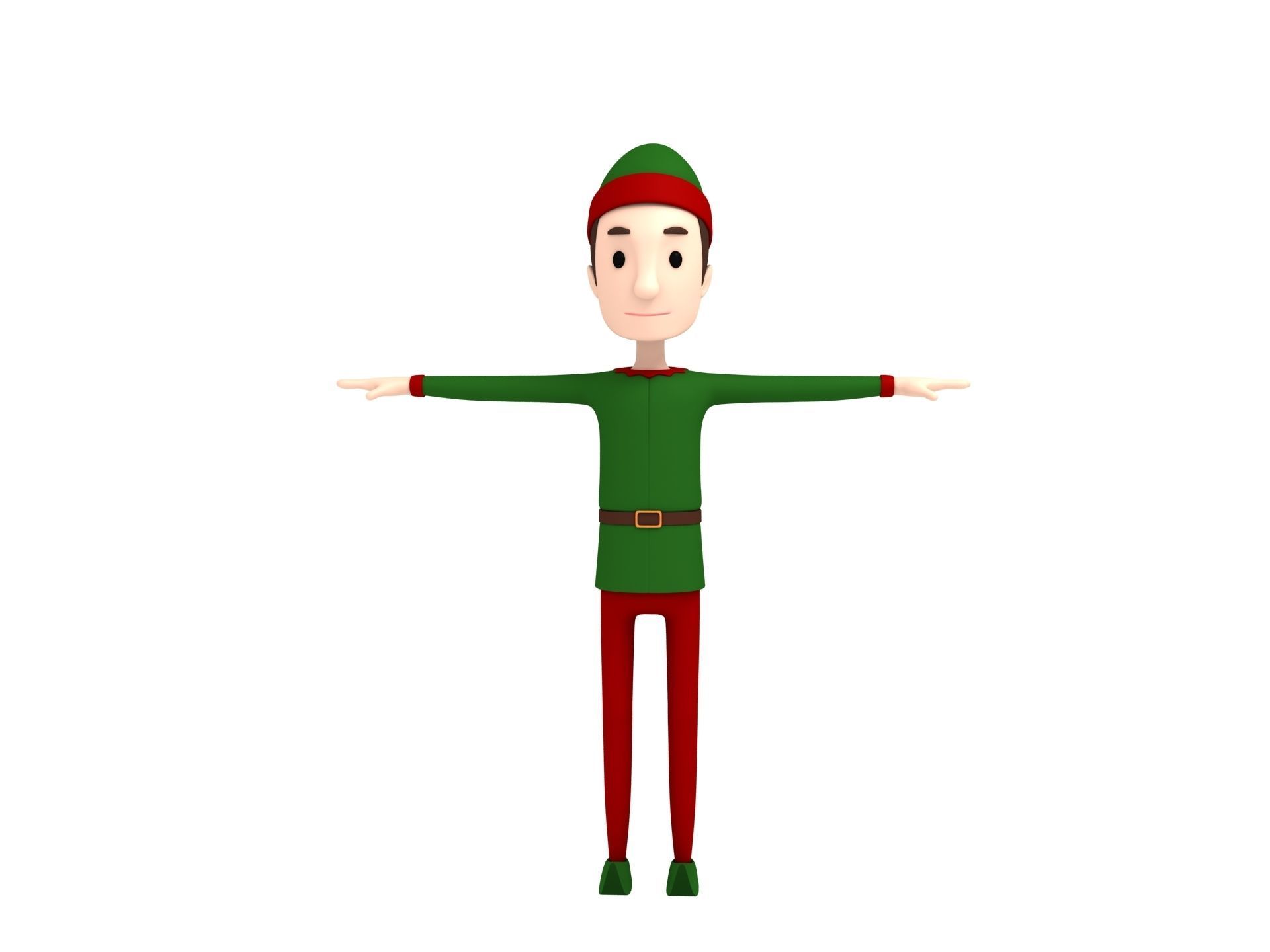 CartoonMan026 Elf 3D model_1