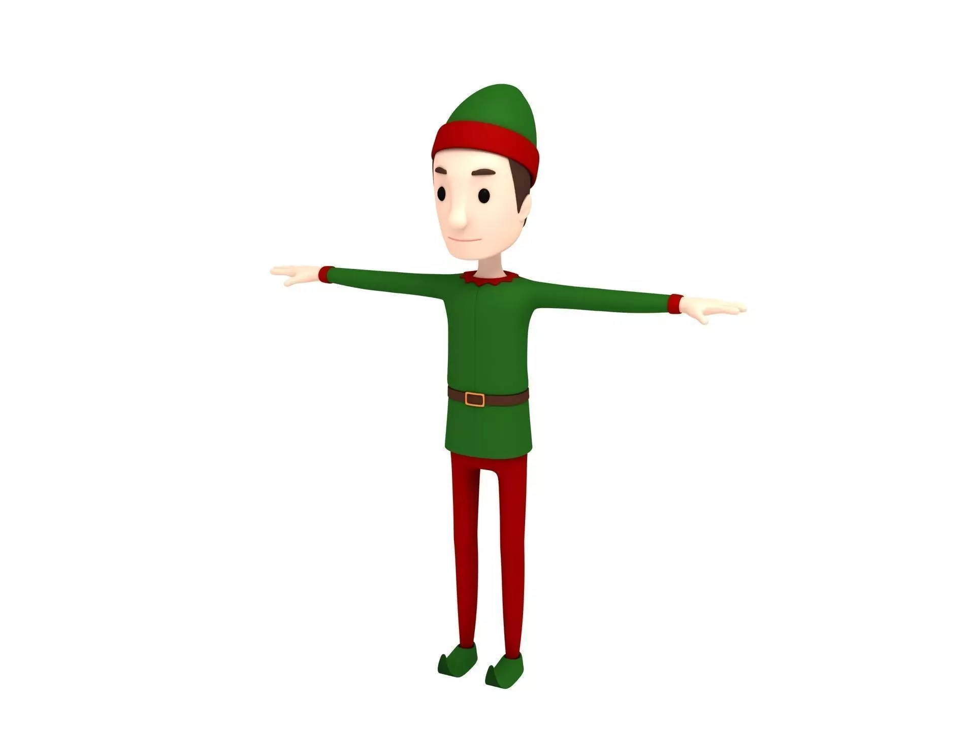 CartoonMan026 Elf 3D model_0