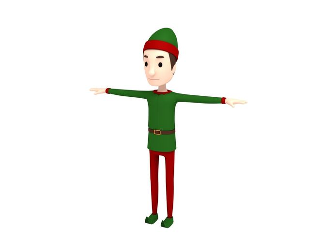 CartoonMan026 Elf 3D model