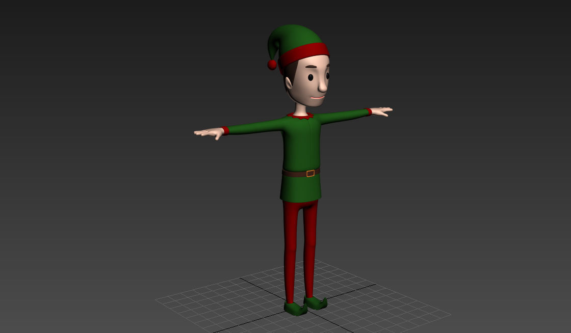 CartoonMan026 Elf 3D model_8