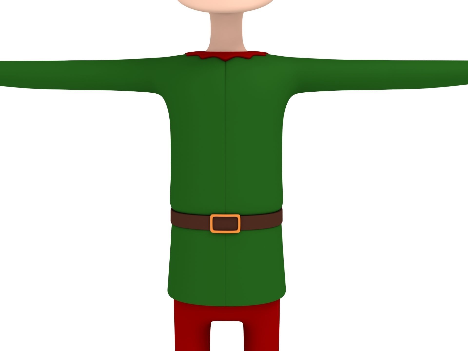 CartoonMan026 Elf 3D model_6