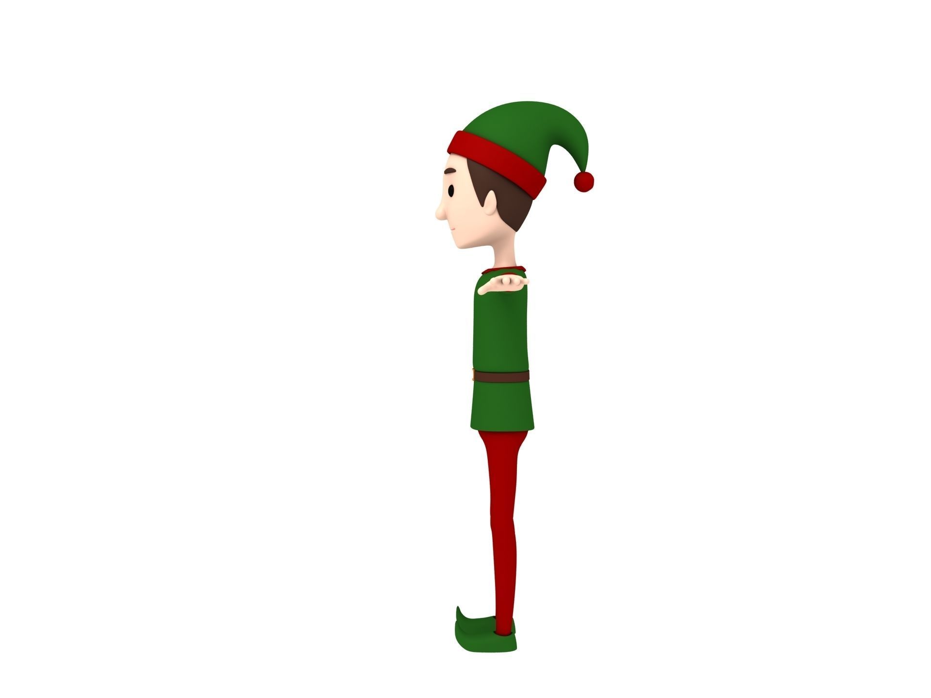 CartoonMan026 Elf 3D model_2