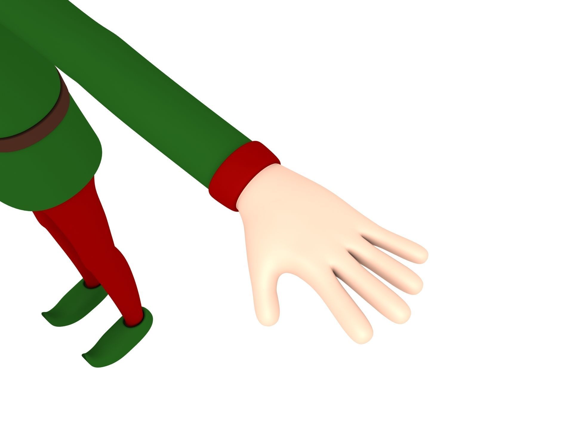 CartoonMan026 Elf 3D model_5