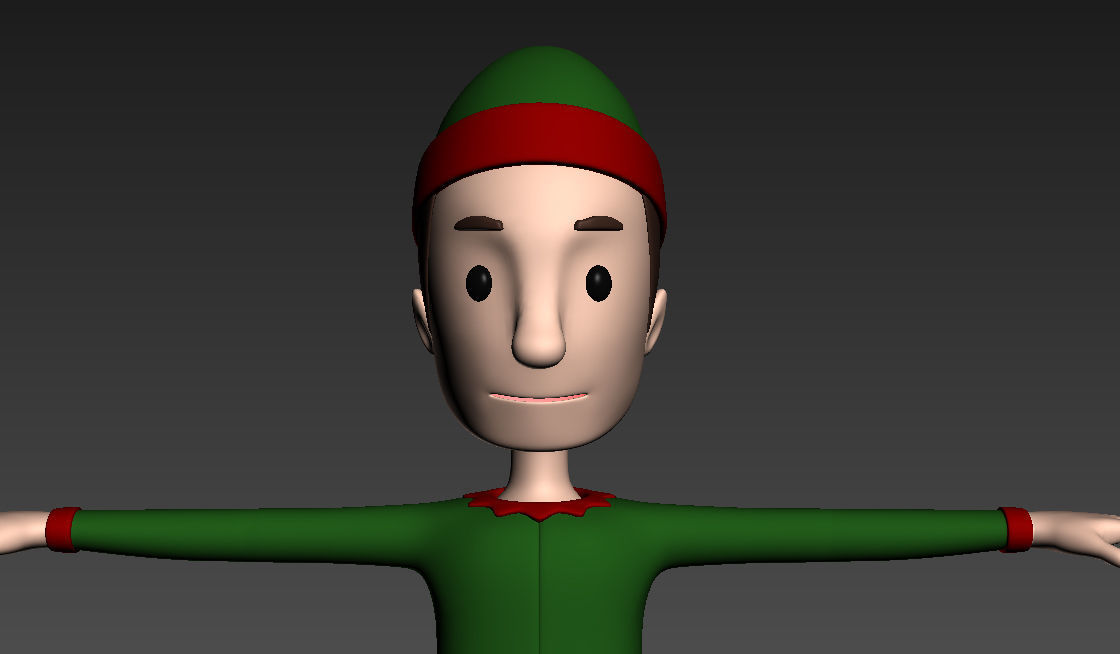 CartoonMan026 Elf 3D model_12