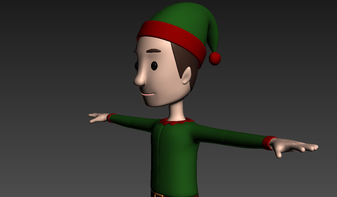 CartoonMan026 Elf 3D model_10