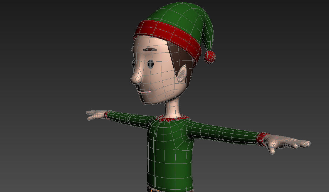 CartoonMan026 Elf 3D model_11
