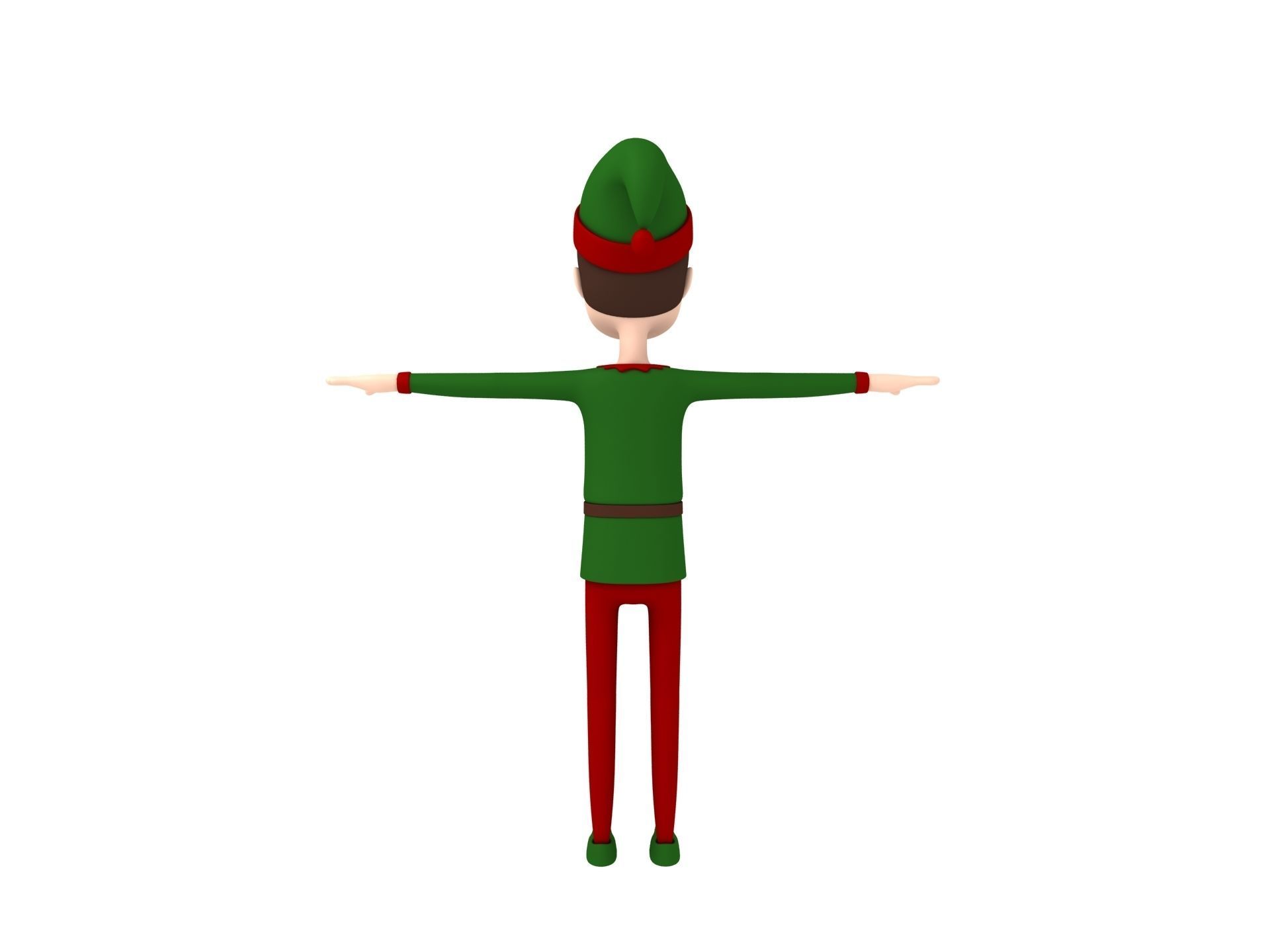CartoonMan026 Elf 3D model_3