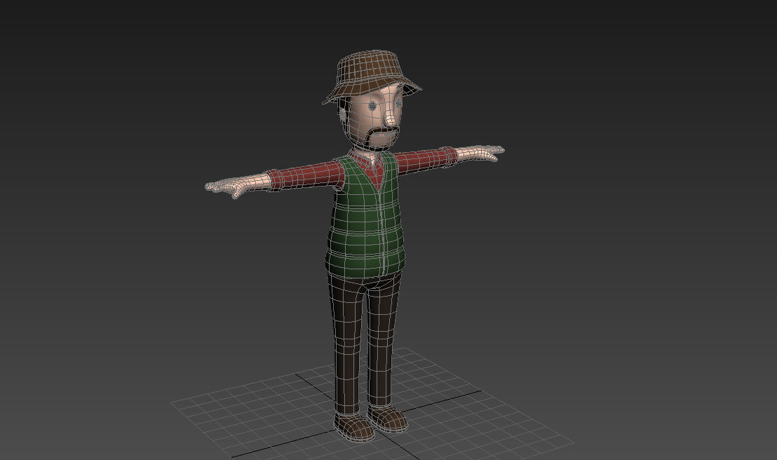 CartoonMan027 Camping Man 3D model_9