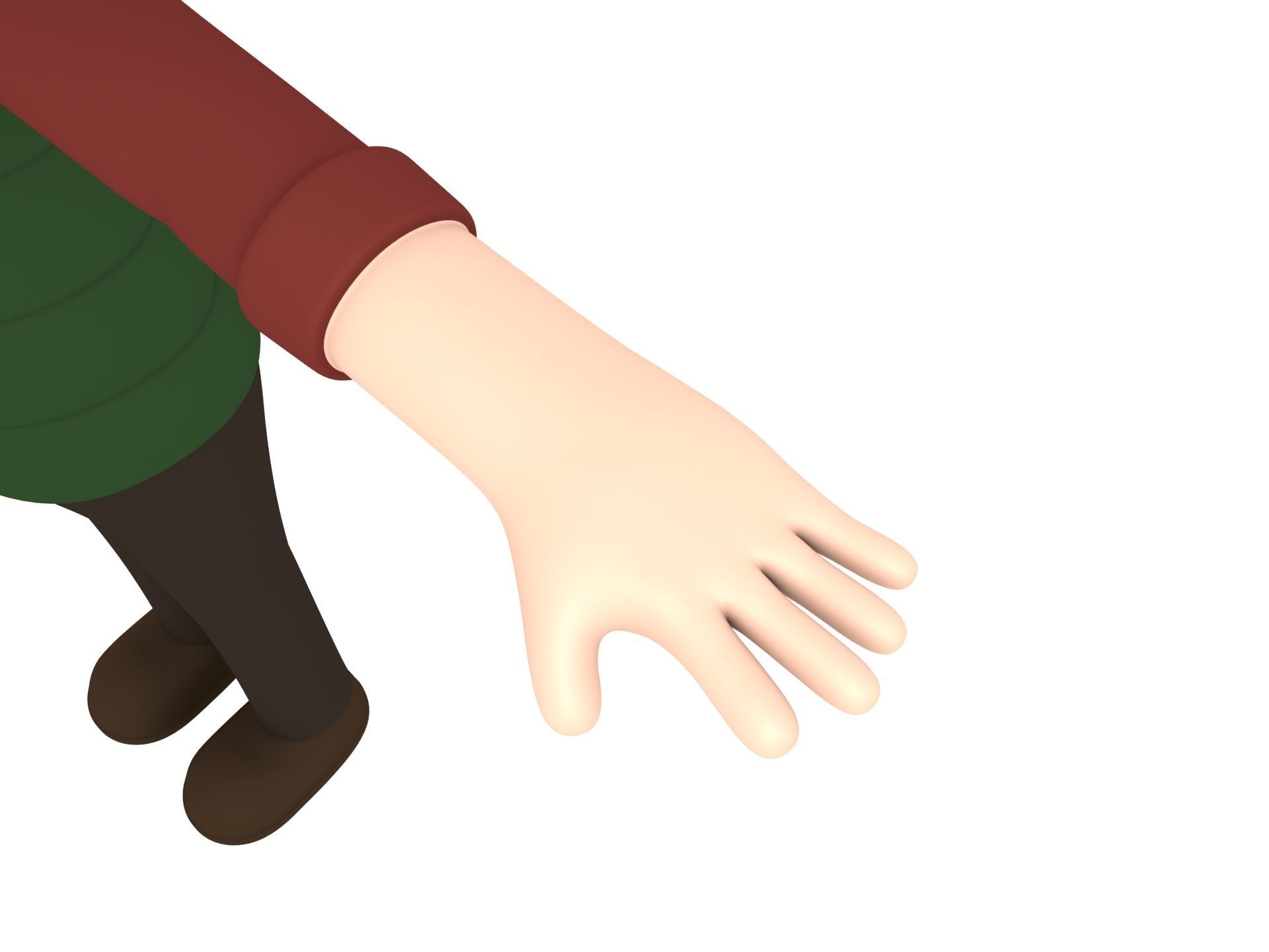 CartoonMan027 Camping Man 3D model_5