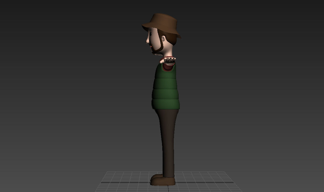 CartoonMan027 Camping Man 3D model_16