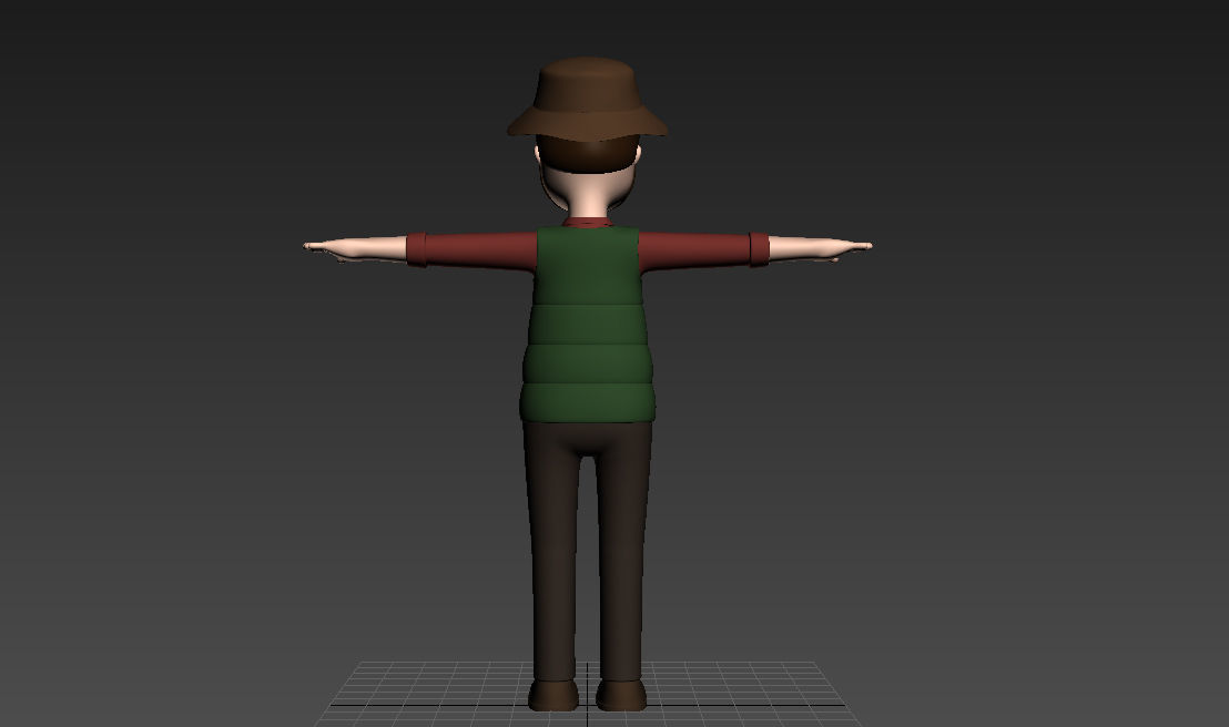 CartoonMan027 Camping Man 3D model_18