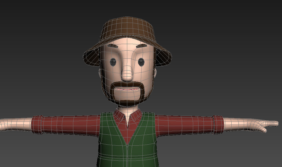 CartoonMan027 Camping Man 3D model_13