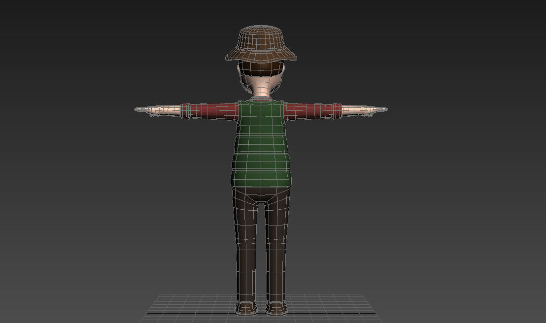 CartoonMan027 Camping Man 3D model_19