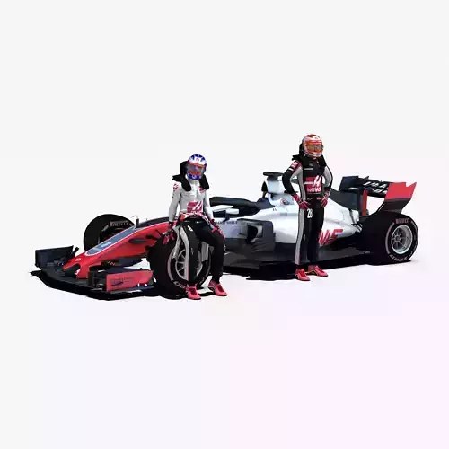 Haas VF18 Low-poly 3D model