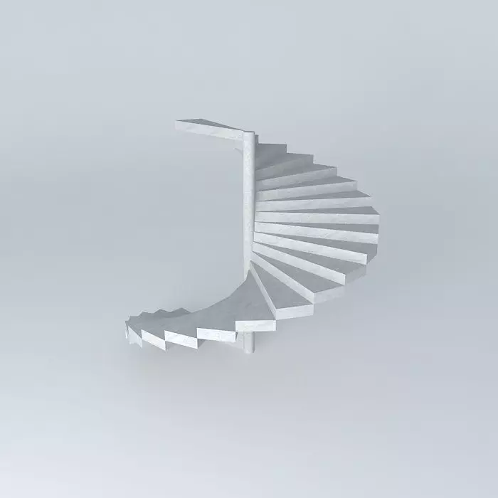 Architectural spiral staircase Free 3D model_0