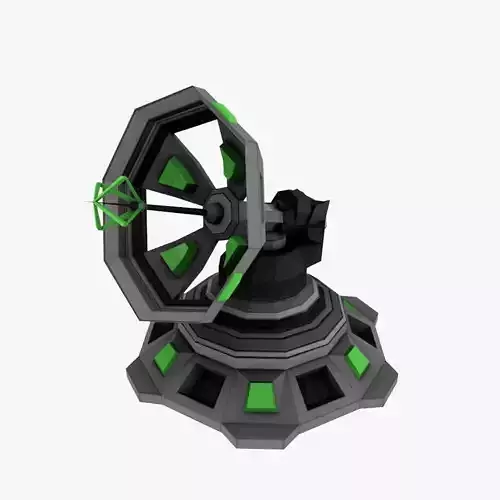 Sci-fi Communication Antenna Low-poly Low-poly 3D model