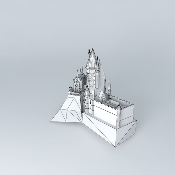 wizarding world of harry potter castle Free 3D model_4
