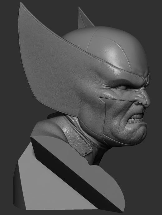 Wolverine Bust 3D print model_2