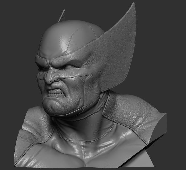 Wolverine Bust 3D print model_1