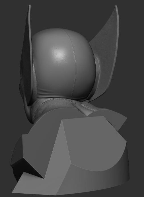 Wolverine Bust 3D print model_3