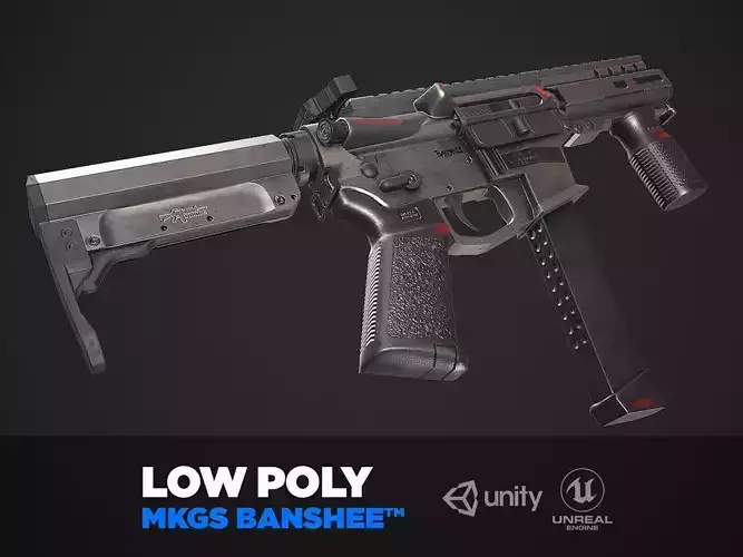 MKGS BANSHEE - PBR Game Ready model VR-AR Low-poly 3D model