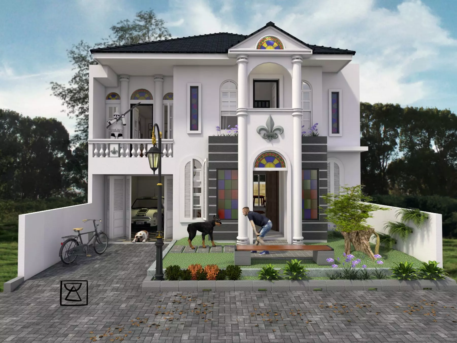 FL Tropical Collonial 3D model