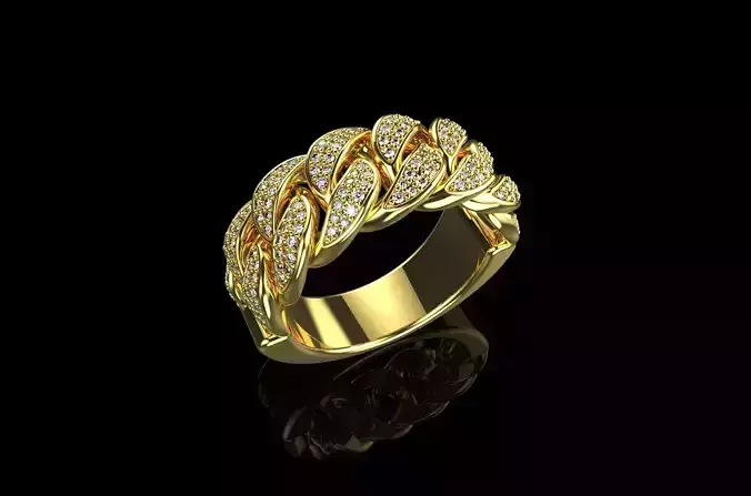 Diamond Cuban Ring N5