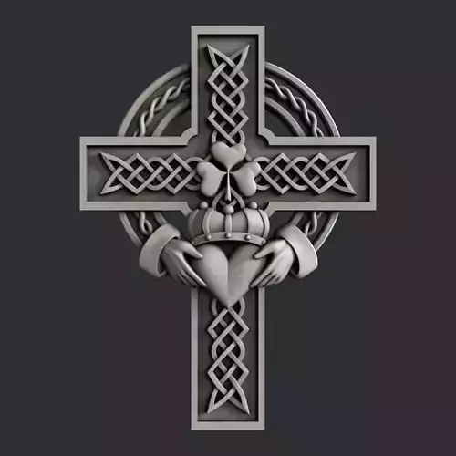 3d STL models for CNC or 3d printer celtic cross 3D print model