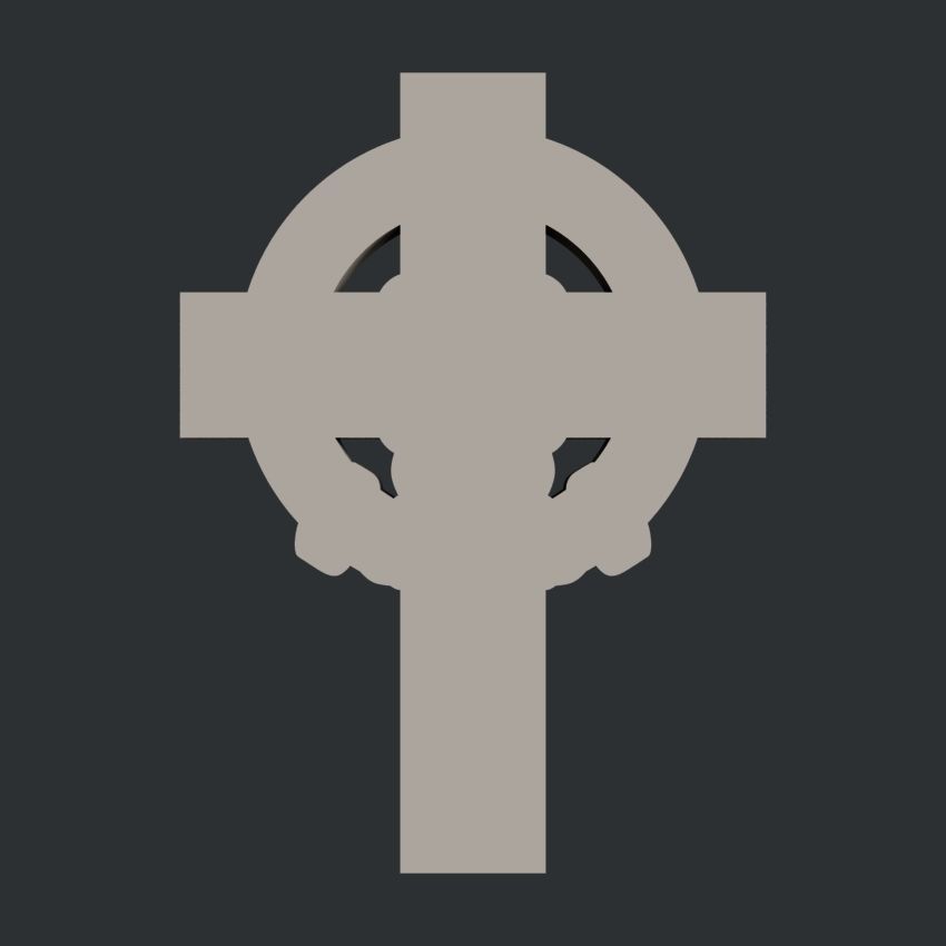 3d STL models for CNC or 3d printer celtic cross 3D print model_4