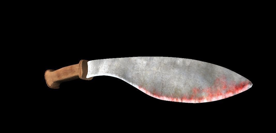 Two machete Low-poly 3D model_5