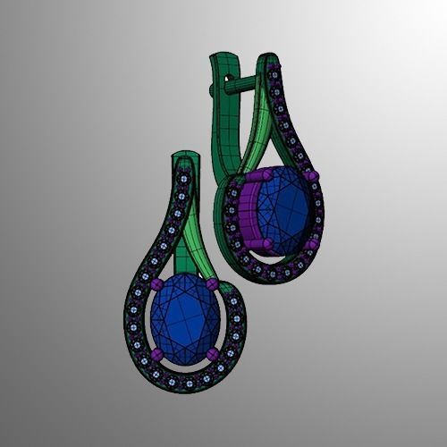 Earrings 50 3D print model_2