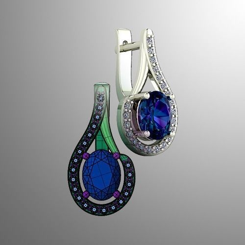 Earrings 50 3D print model_1