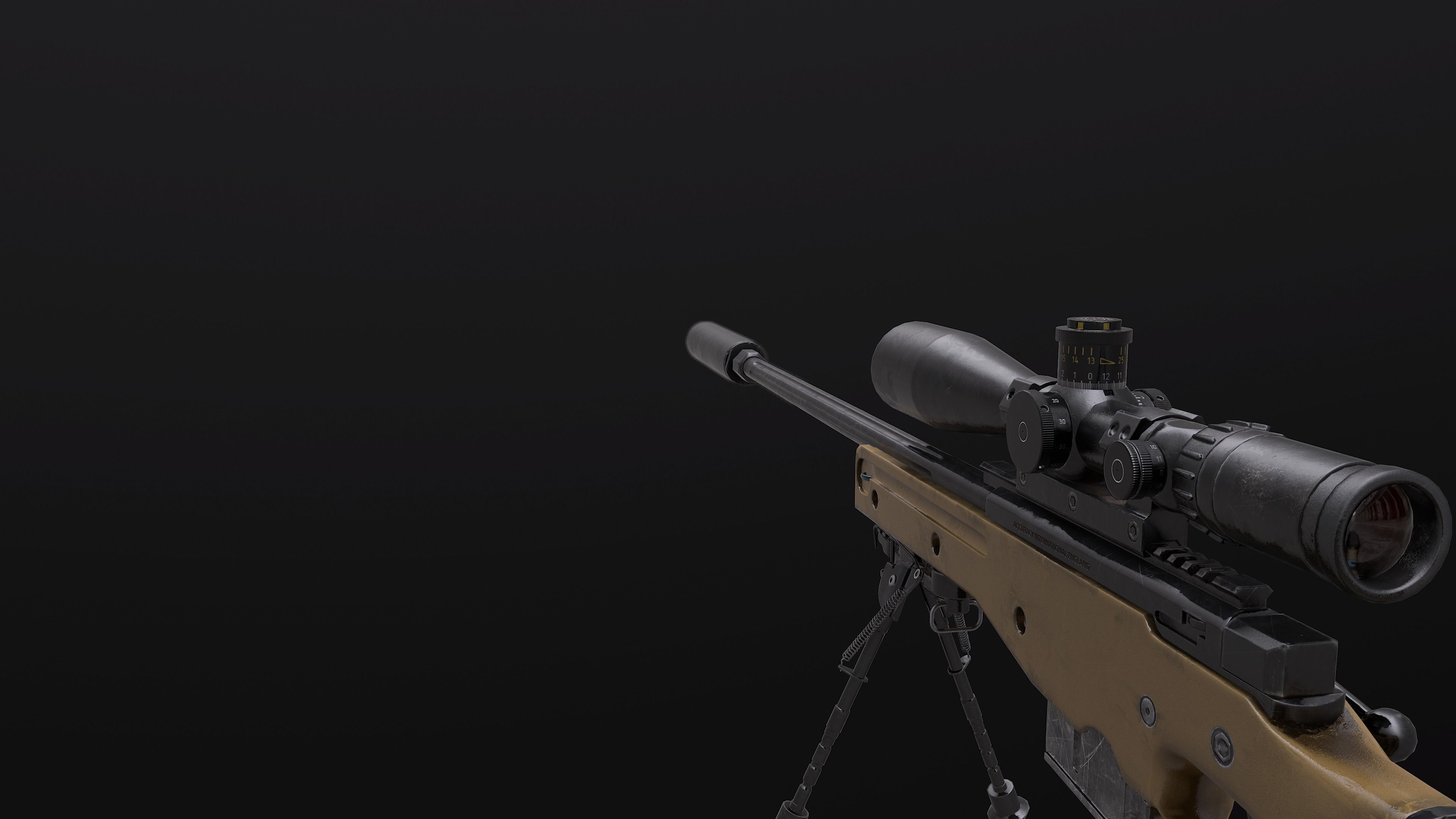 AWM AWP Sniper Rifle Low-poly 3D model_8