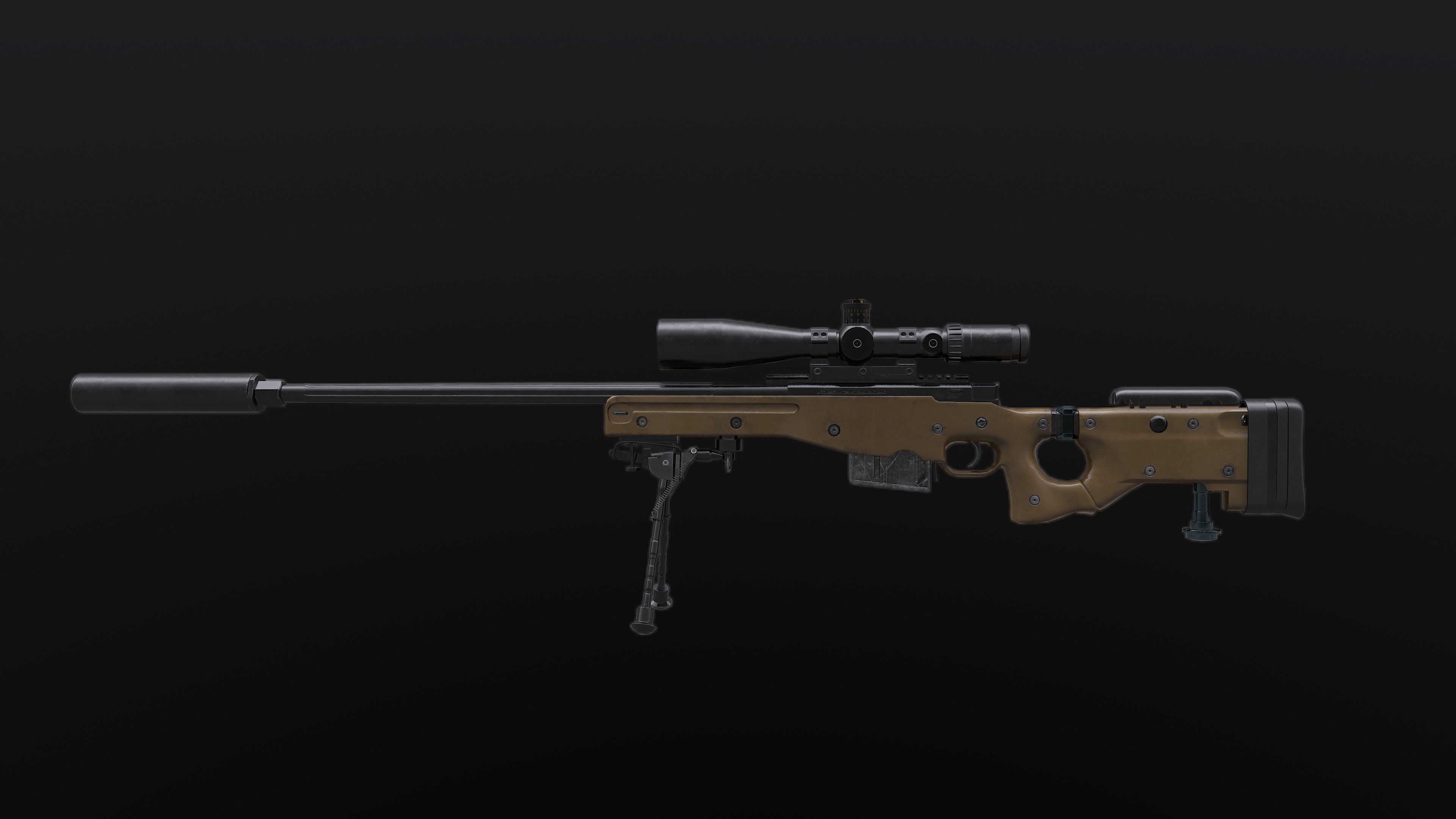 AWM AWP Sniper Rifle Low-poly 3D model_4