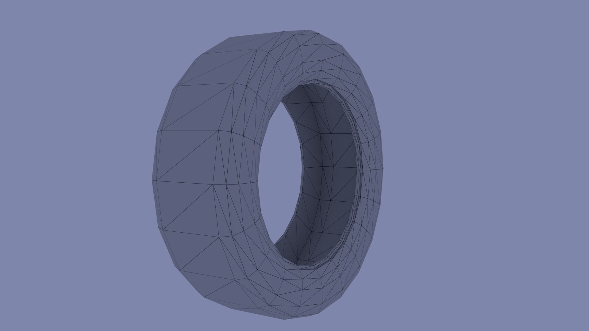 Generic Low Poly car tire Low-poly 3D model_3