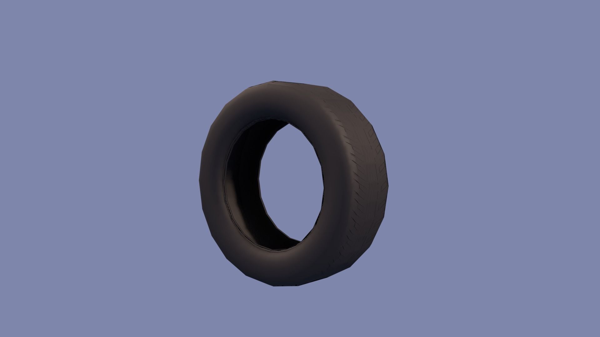Generic Low Poly car tire Low-poly 3D model_1