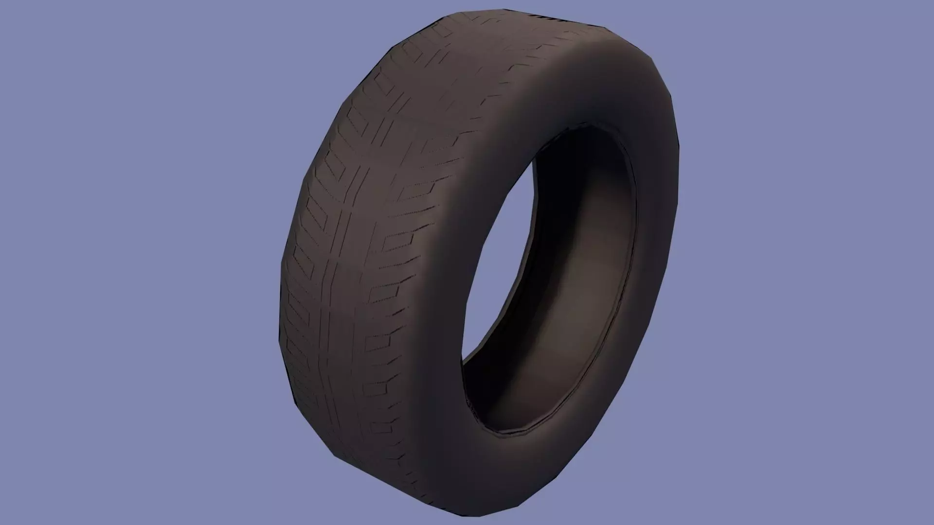 Generic Low Poly car tire Low-poly 3D model_0