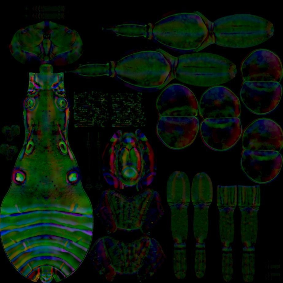 Mantis praying 3D model_5