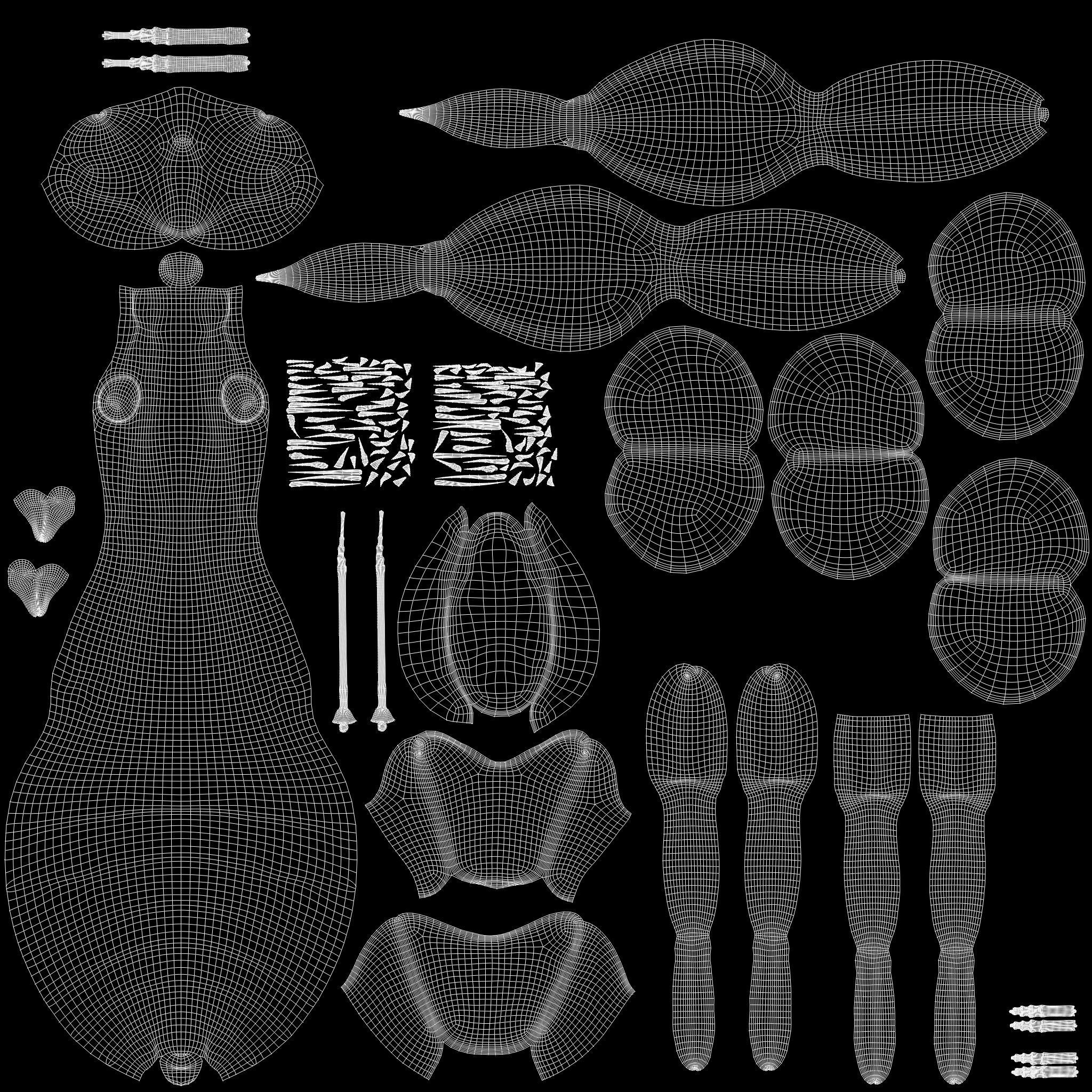 Mantis praying 3D model_3