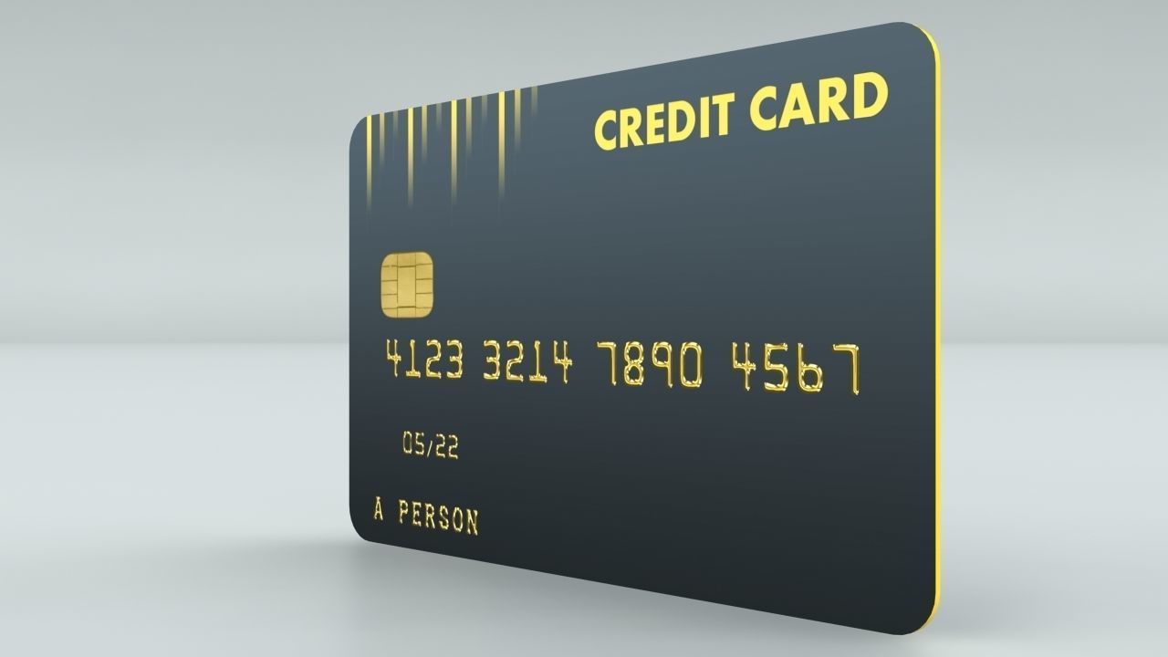 Quick and Easy High Quality Credit Card Low-poly 3D model_1