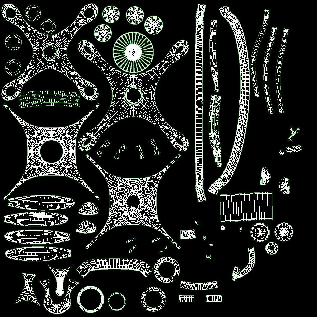 Generic quadcopter drone 3D model_10