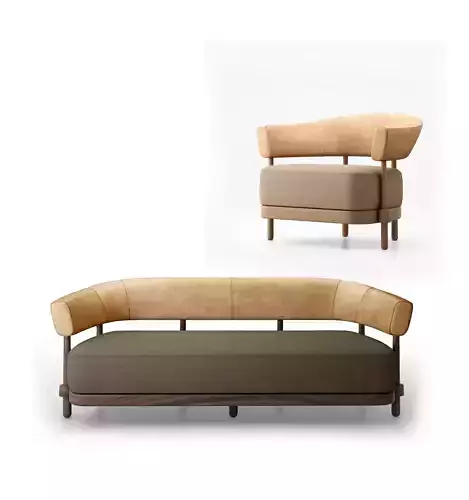 Christophe Delcourt Gum armchair and sofa