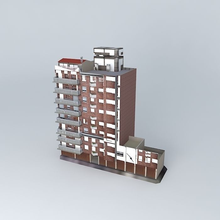 Allied Building 2 Free 3D model_2