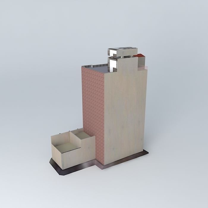 Allied Building 2 Free 3D model_1