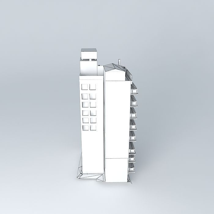 Allied Building 2 Free 3D model_3