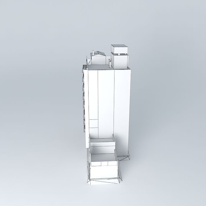Allied Building 2 Free 3D model_4