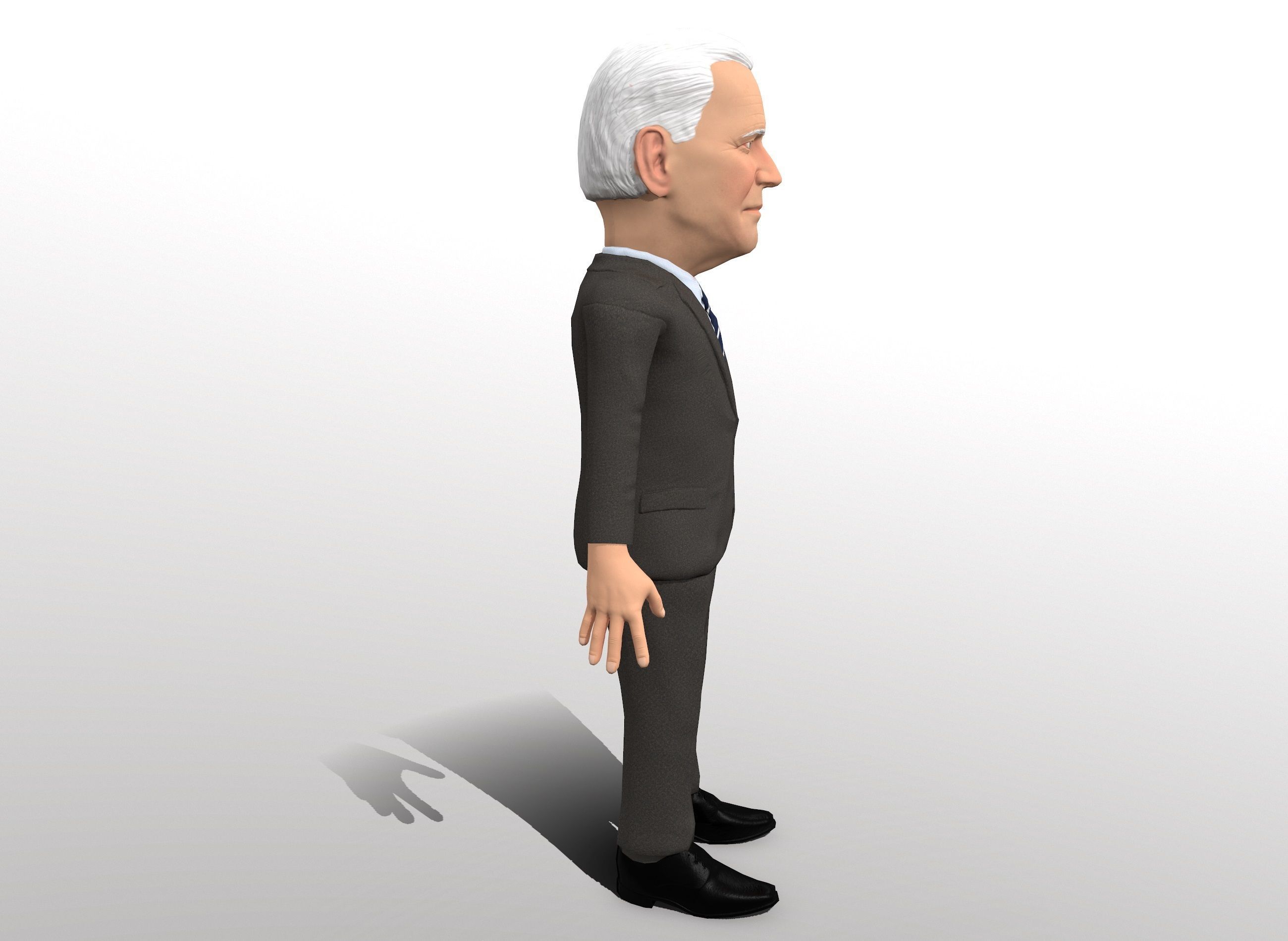 Joe Biden stylized 3D caricature Low-poly 3D model_5