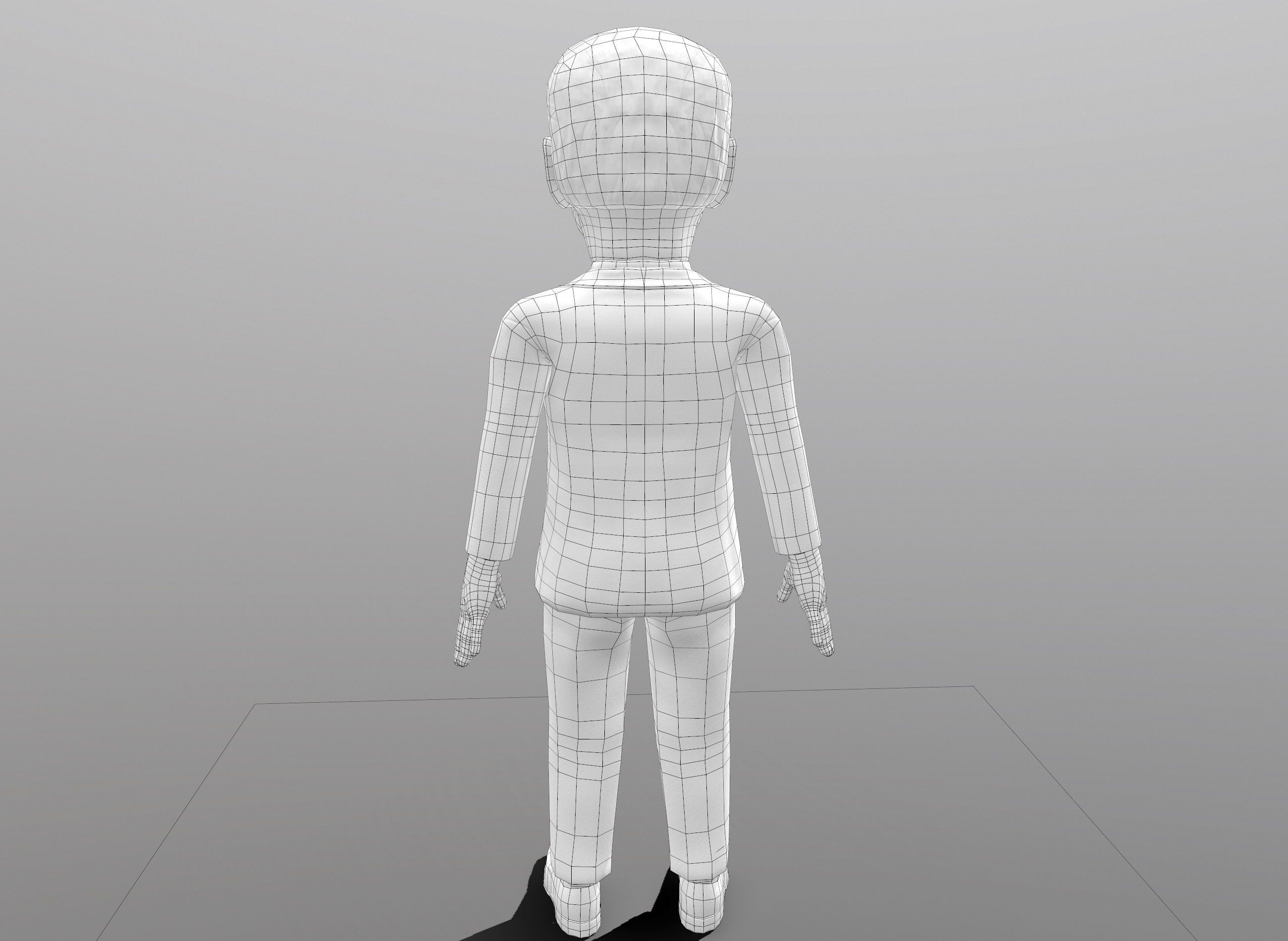 Joe Biden stylized 3D caricature Low-poly 3D model_17