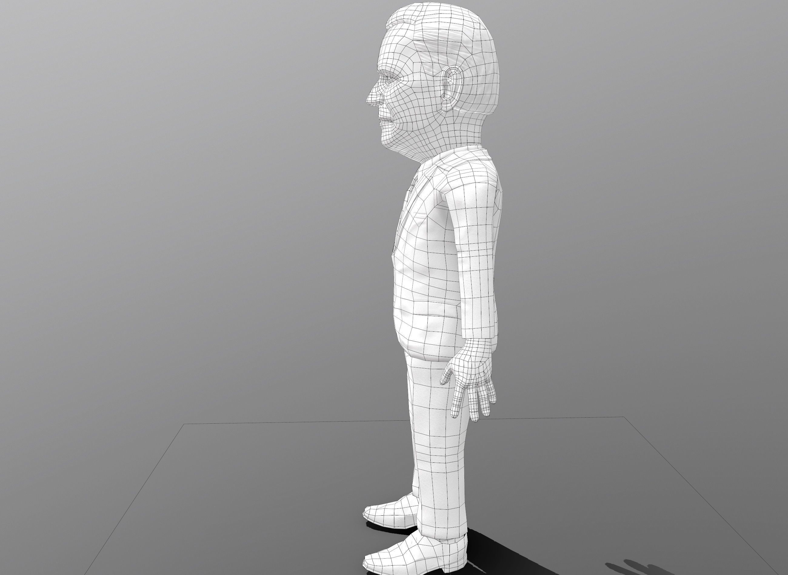 Joe Biden stylized 3D caricature Low-poly 3D model_16