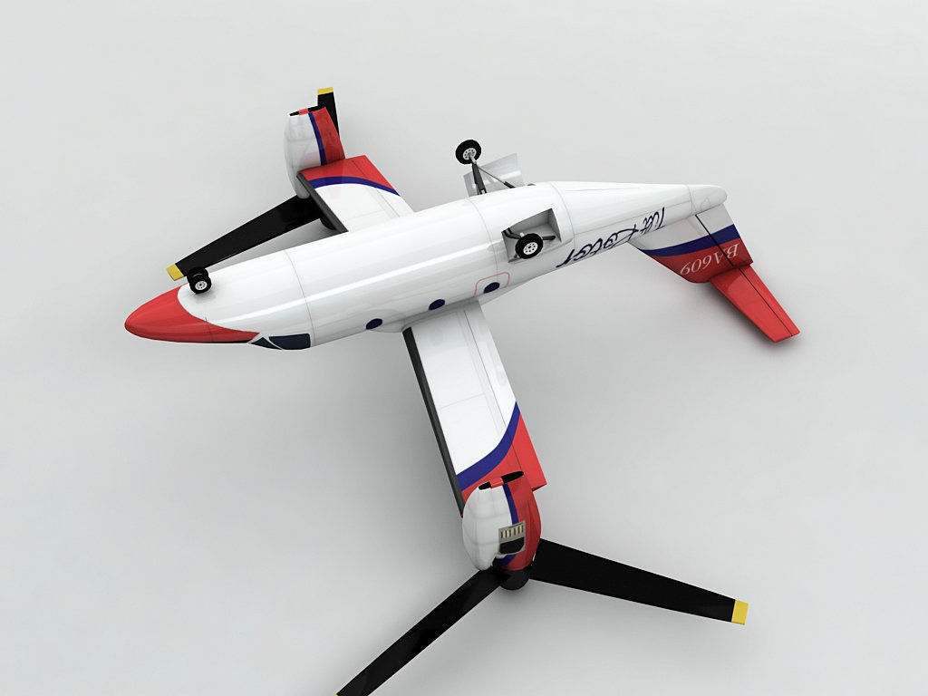 3D model Bell Agusta BA 609 VTOL Aircraft VR / AR / low-poly | CGTrader
